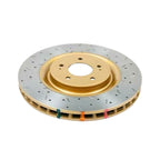 DBA 4000 Series drilled and slotted front rotor for 350Z, 03–04 G35, and 03–05 G35X – performance upgrade
