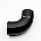 Black silicone hose with '411 Works' branding on a white background