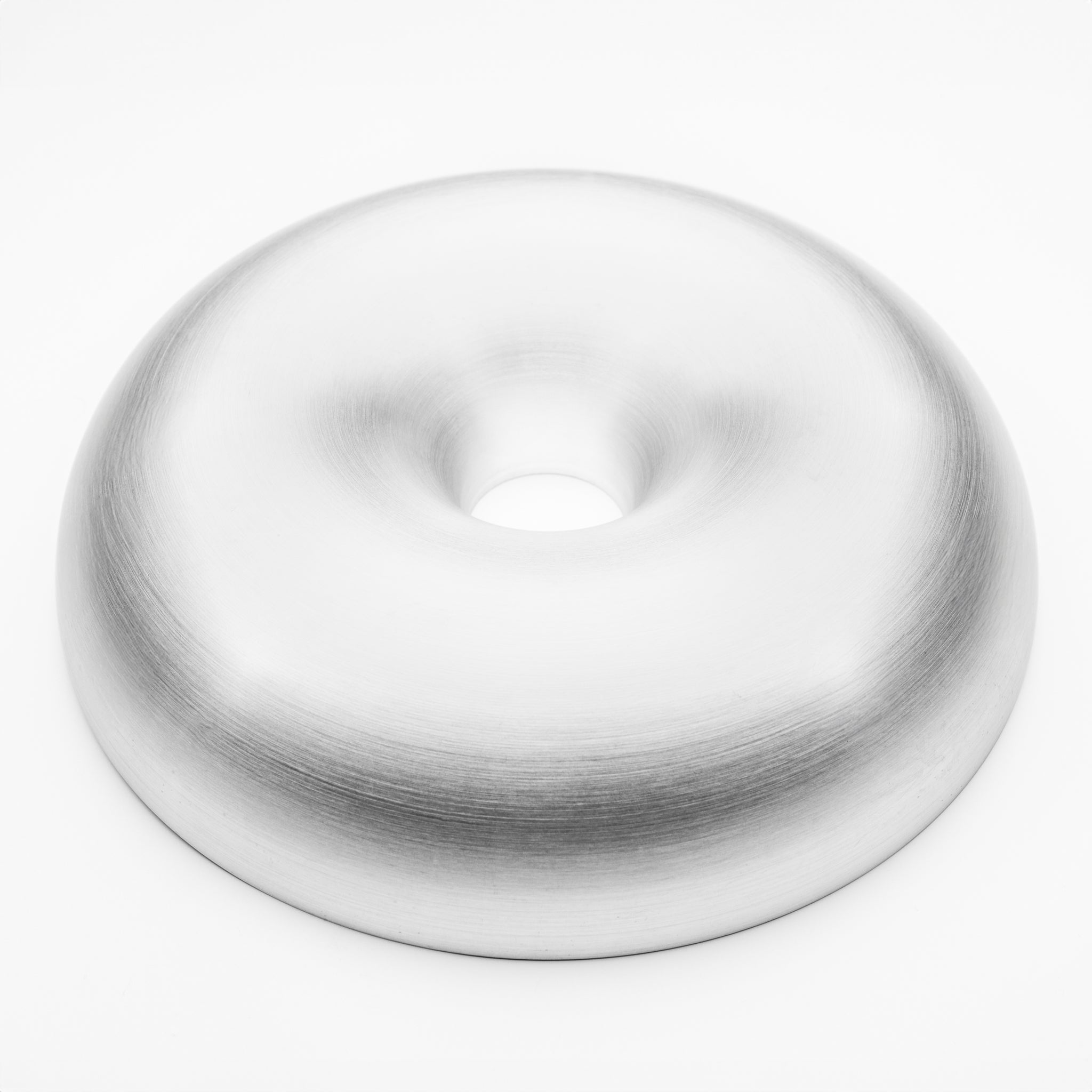 Silver welding donut object on a white background