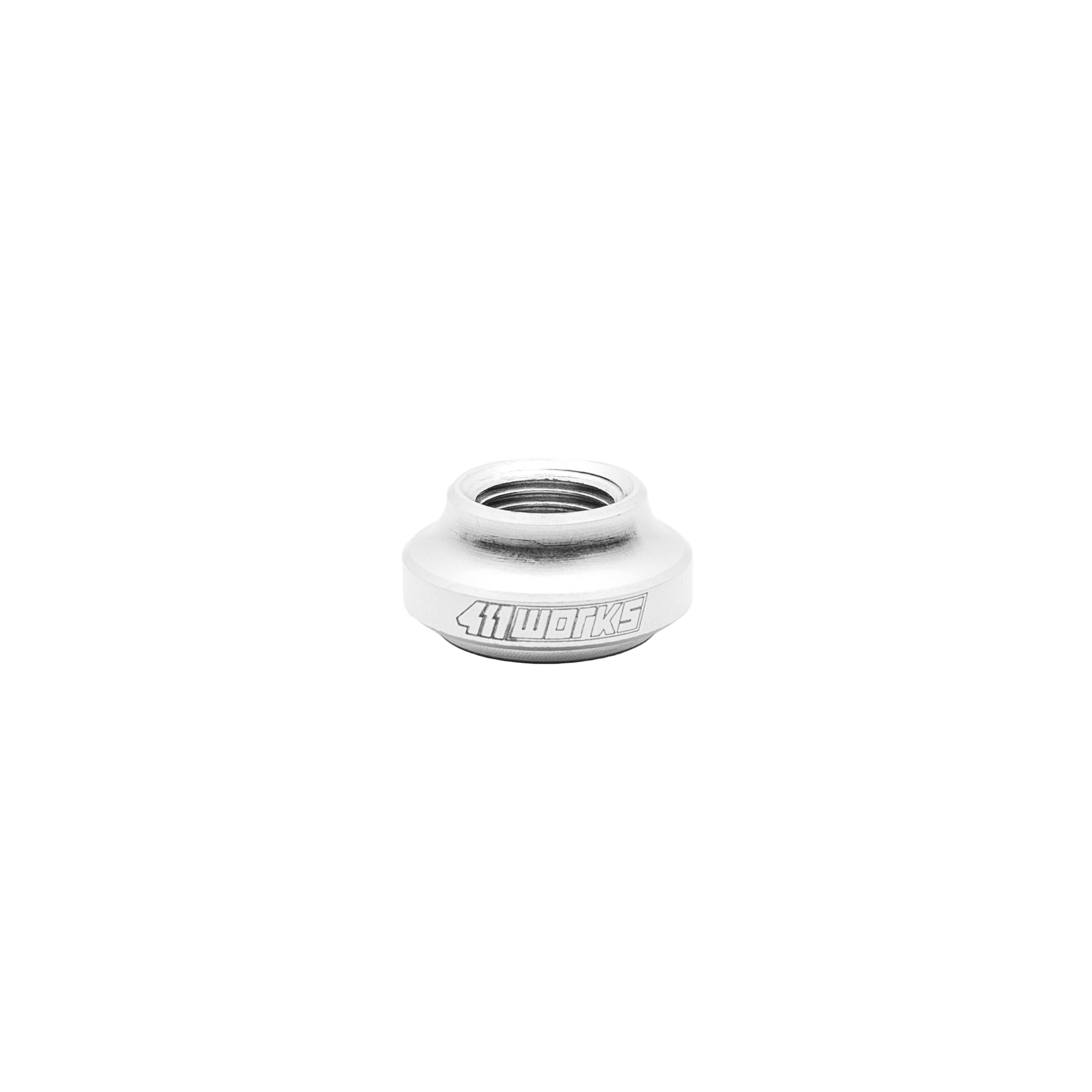 Metallic washer with '411 Works' branding on a white background