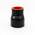Black silicone hose with red interior on a white background, featuring the '411 Works' logo.