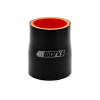 Black silicone hose with red interior on a white background, featuring the '411 Works' logo.