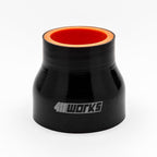 Black silicone Reducer coupler with red interior on a white background, featuring the '4Works' logo.