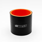 Black silicone hose with orange interior on a white background, featuring '411 Works' branding.