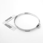 Clamp with a ruler for size reference on a white background