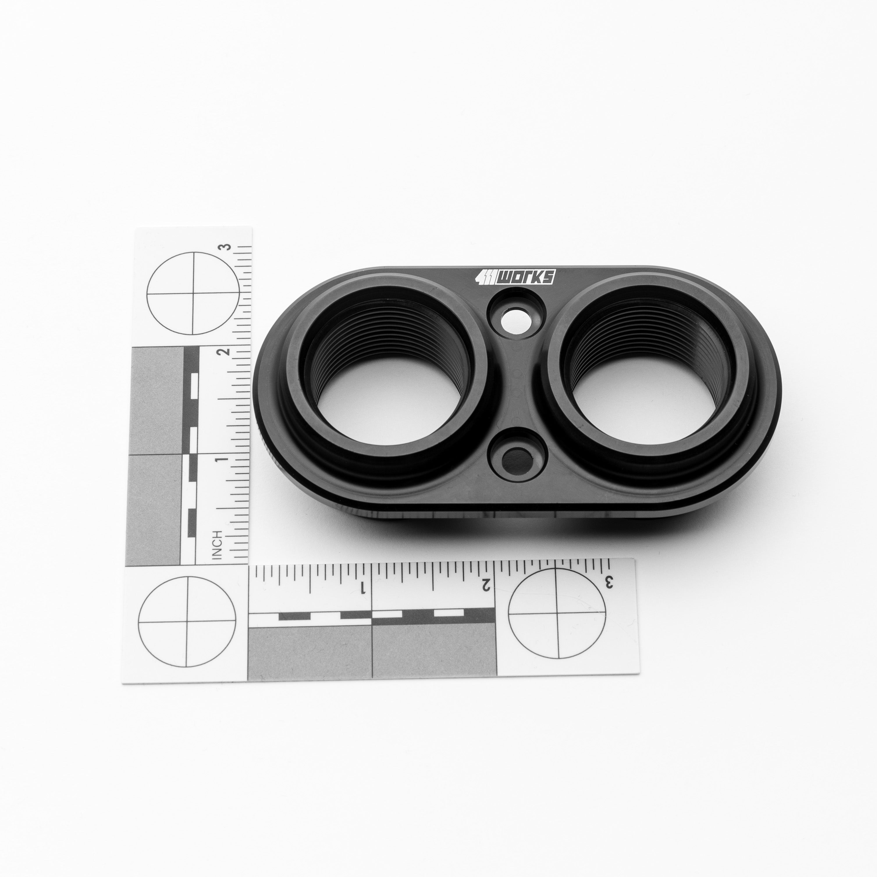 Bulkhead with measurement scale on a white background