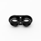 Black bulkhead tool bit on a white background