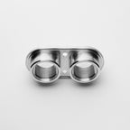 Metallic bulkhead on a white background