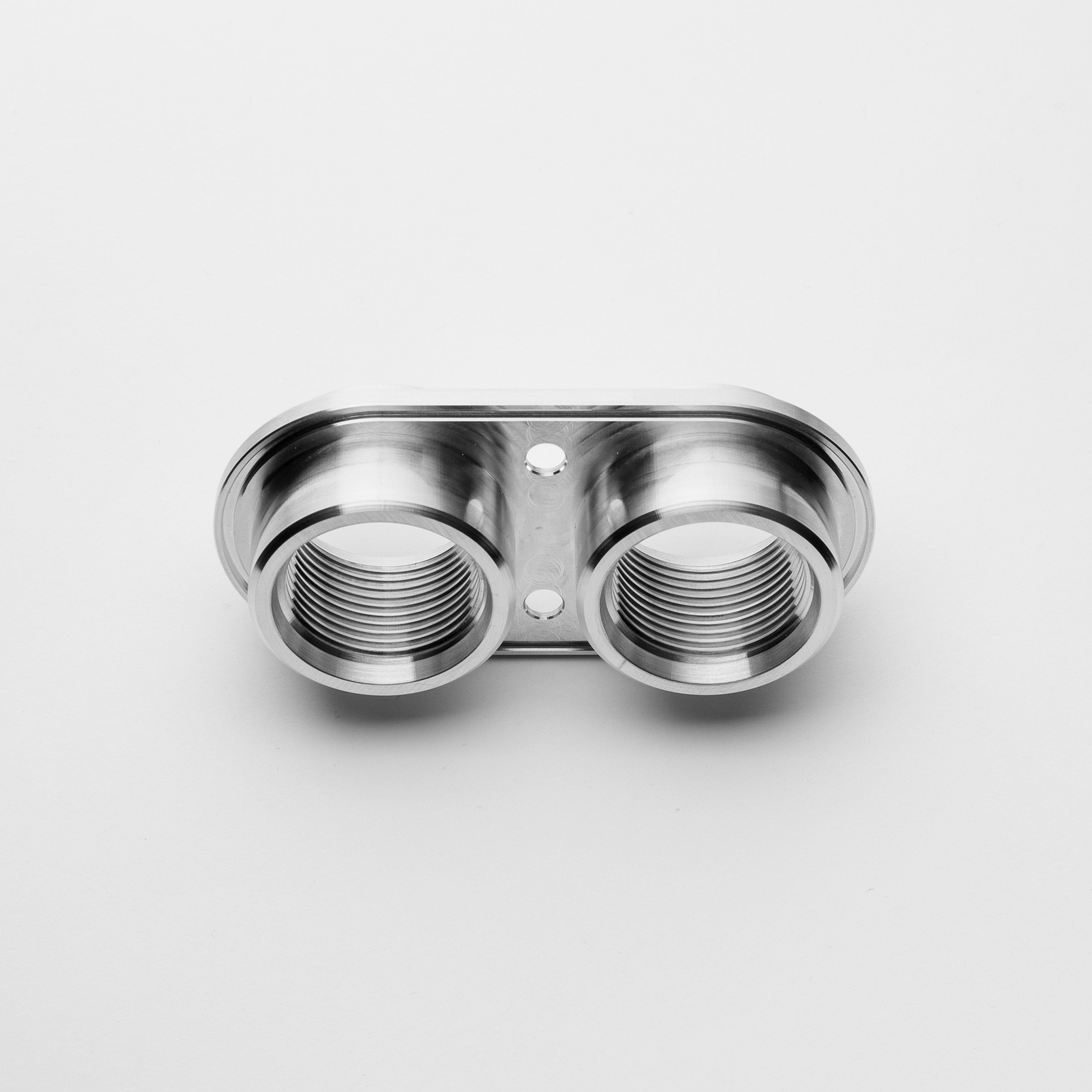 Metallic bulkhead on a white background