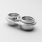 Metallic raw bulkhead on a white background