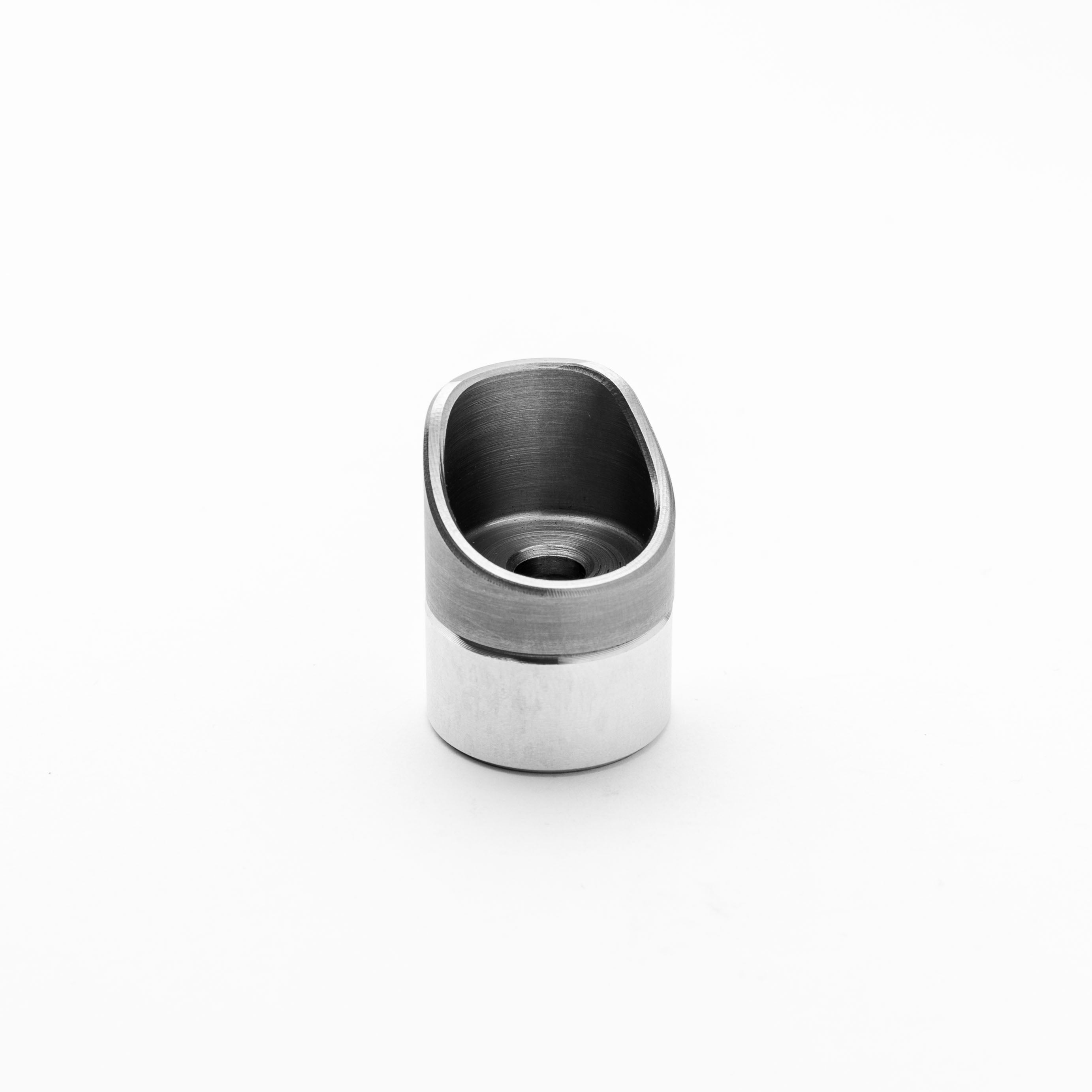 Metallic object on a white background