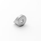 Metallic washer on a white background