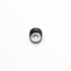 Metallic scallop circle on a white background