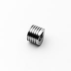 02 Bung heat sunk component with grooves on a white background