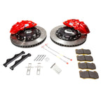 Alcon BMW Car brake system components including rotors, calipers, and pads on a white background