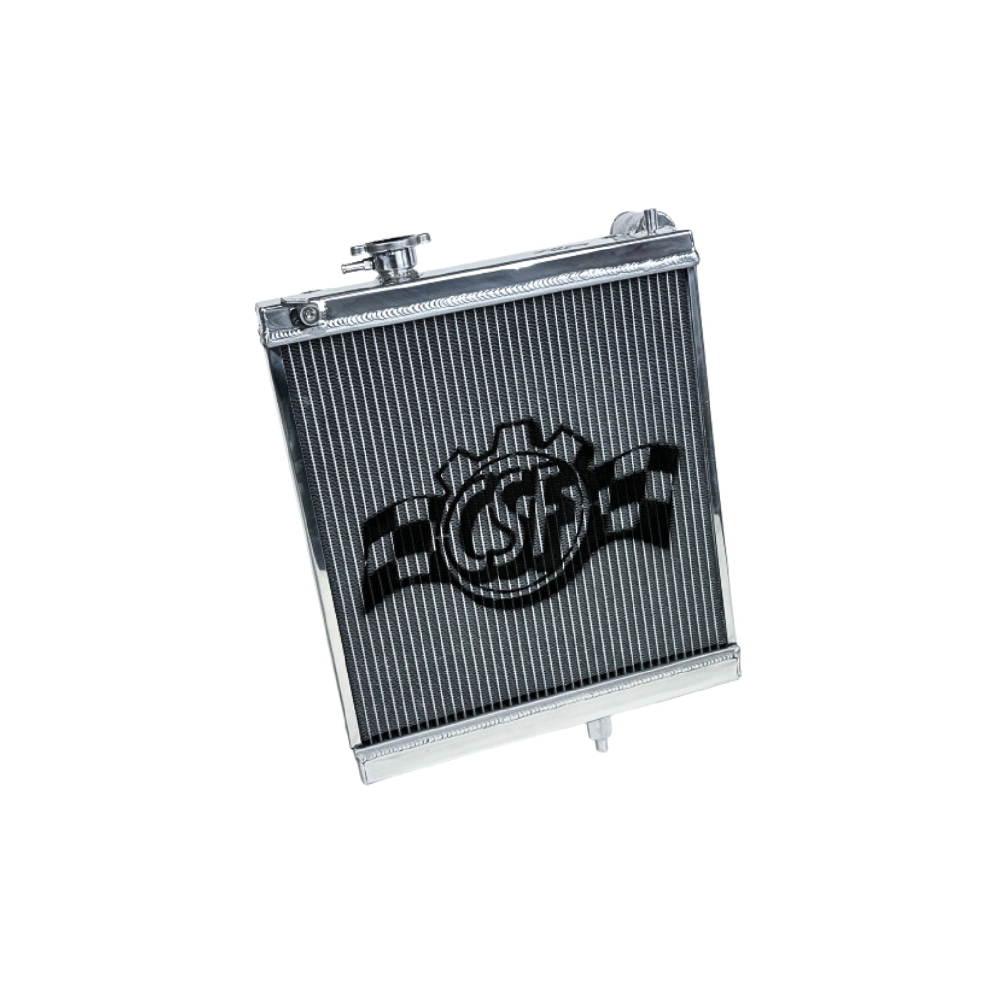 CSF Lancer EVO radiator with a brand logo on a white background