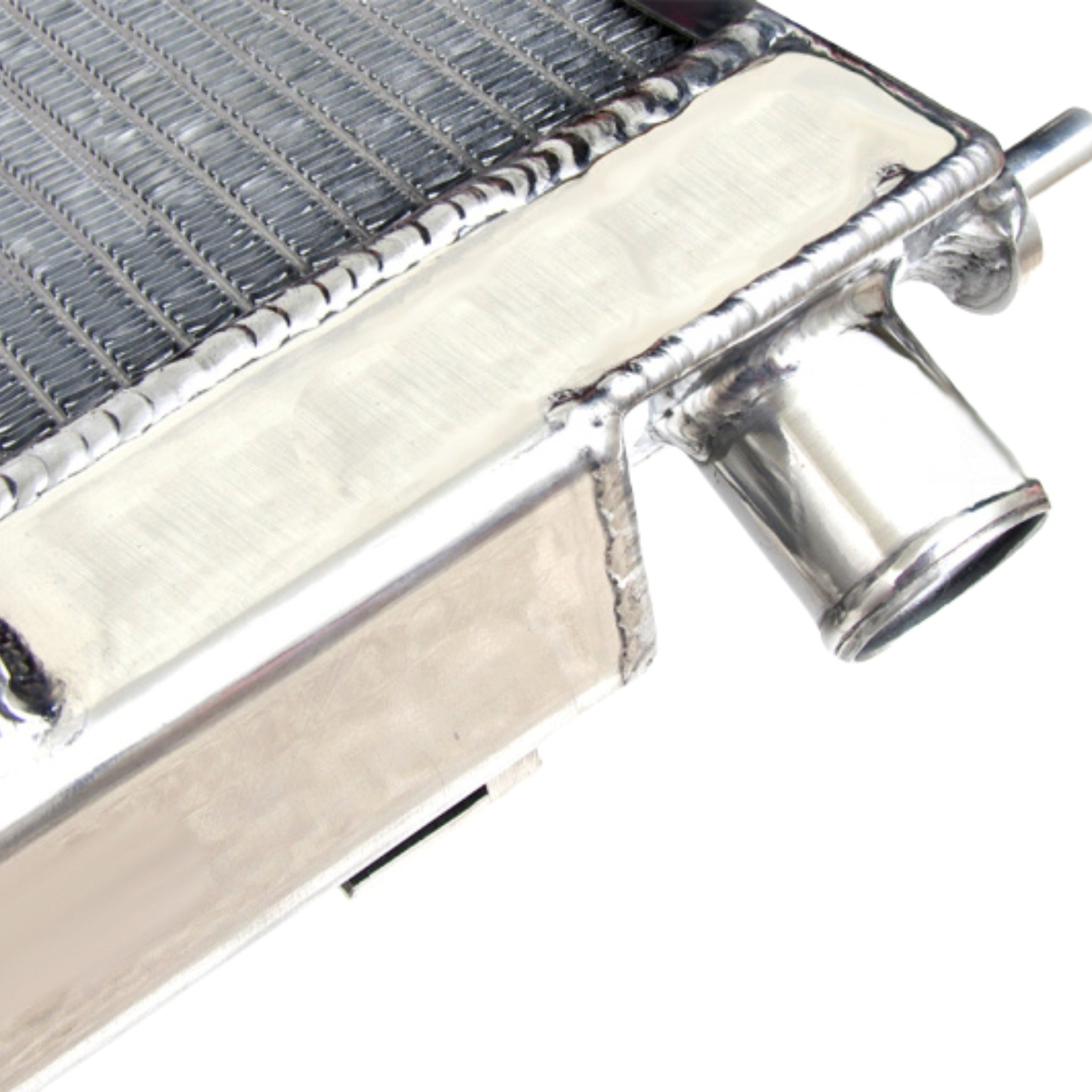 EVO x radiator with fins on a white background