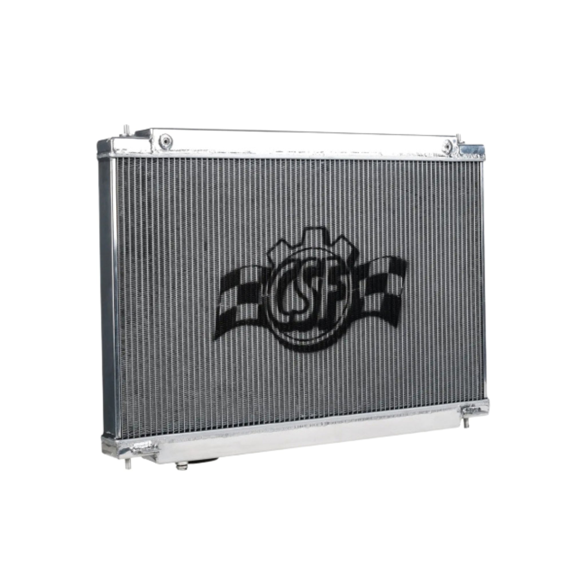 Car radiator with CSF logo on a white background