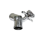 Metallic valve or fitting on a white background