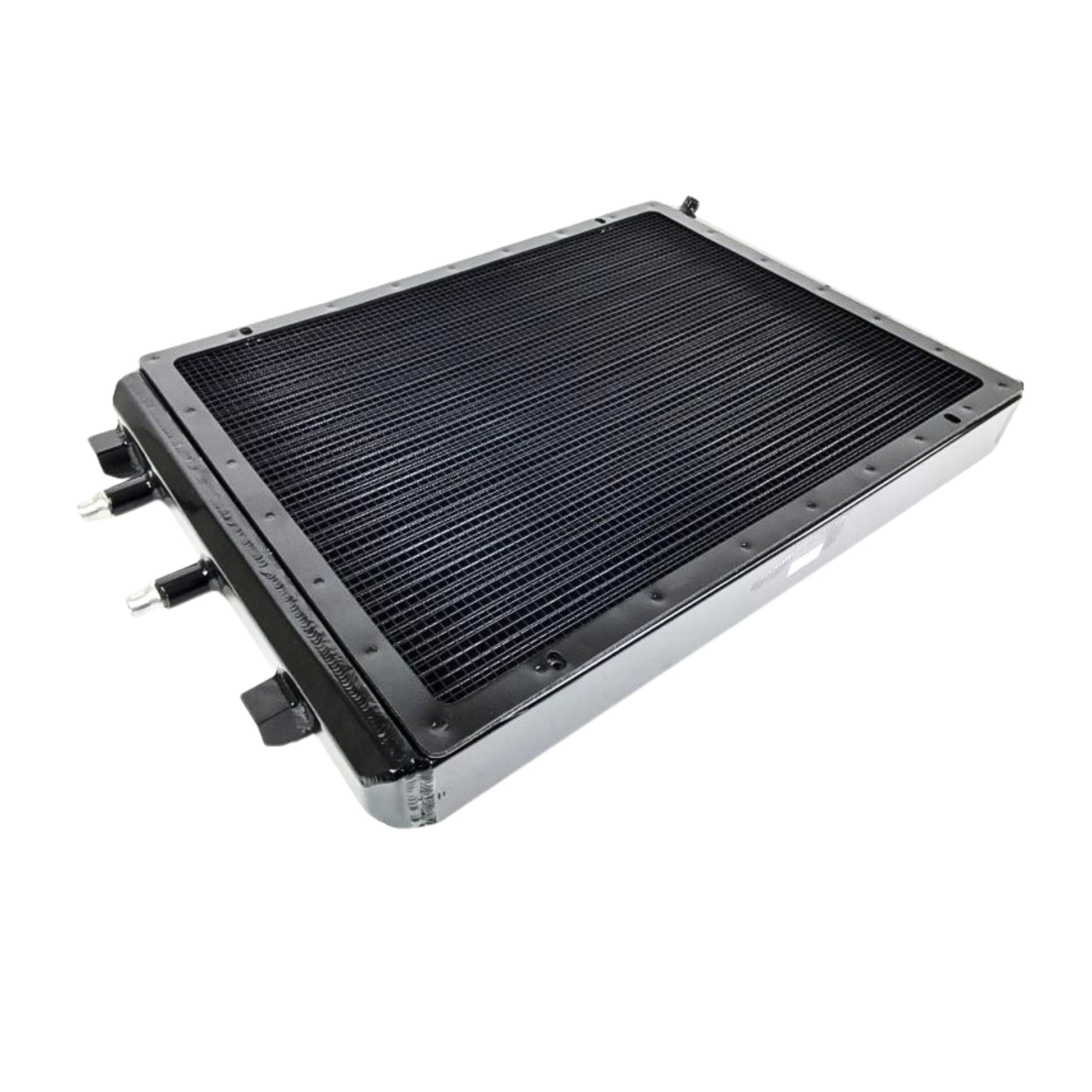 Metallic radiator on a white background