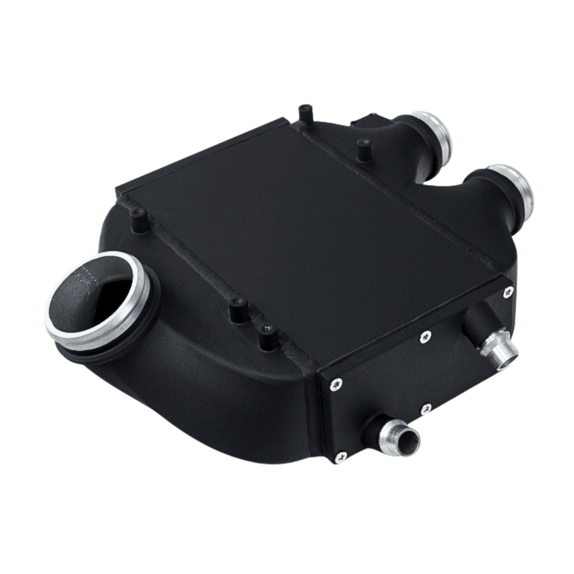High-performance CSF top mount charge air cooler for 2014 BMW M3/M4 F8X – durable crinkle black finish
