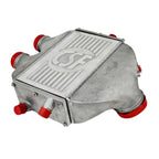 CSF 2014 BMW M3/M4 F8X top mount charge air cooler – raw aluminum finish for optimized cooling performance
