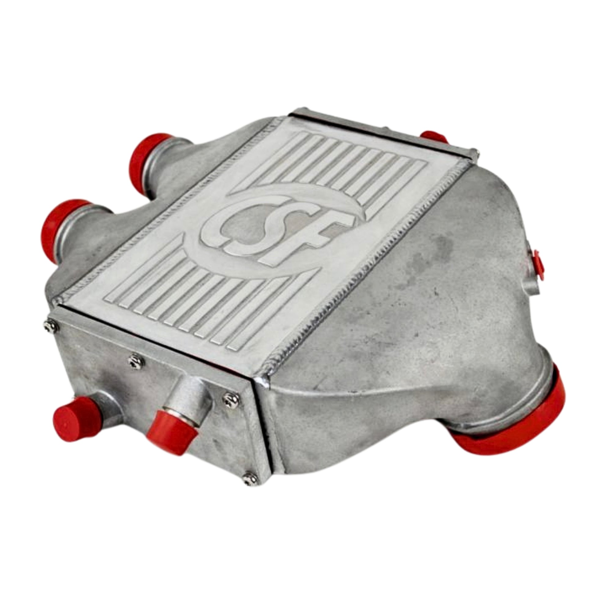 CSF 2014 BMW M3/M4 F8X top mount charge air cooler – raw aluminum finish for optimized cooling performance
