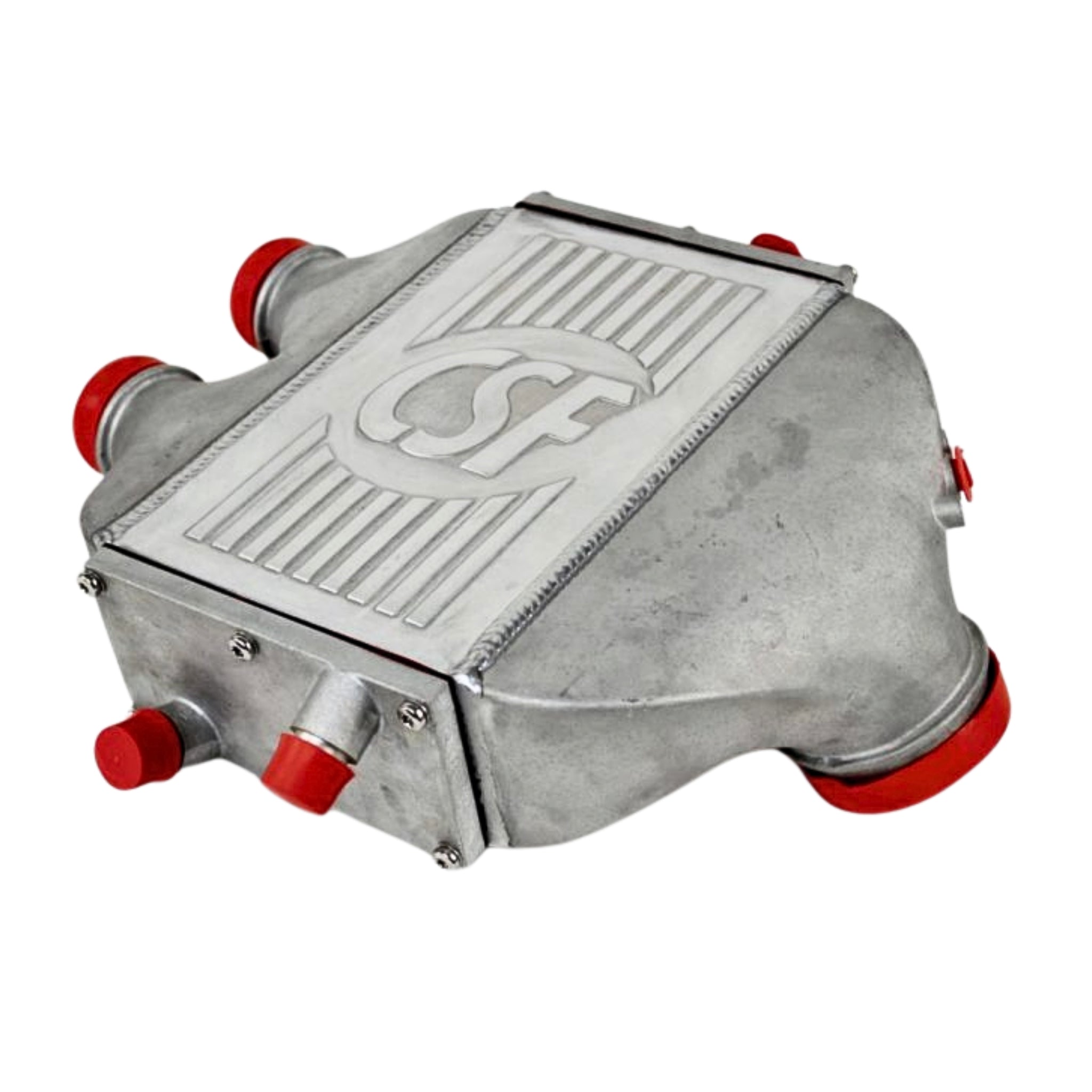 CSF 2014 BMW M3/M4 F8X top mount charge air cooler – raw aluminum finish for optimized cooling performance
