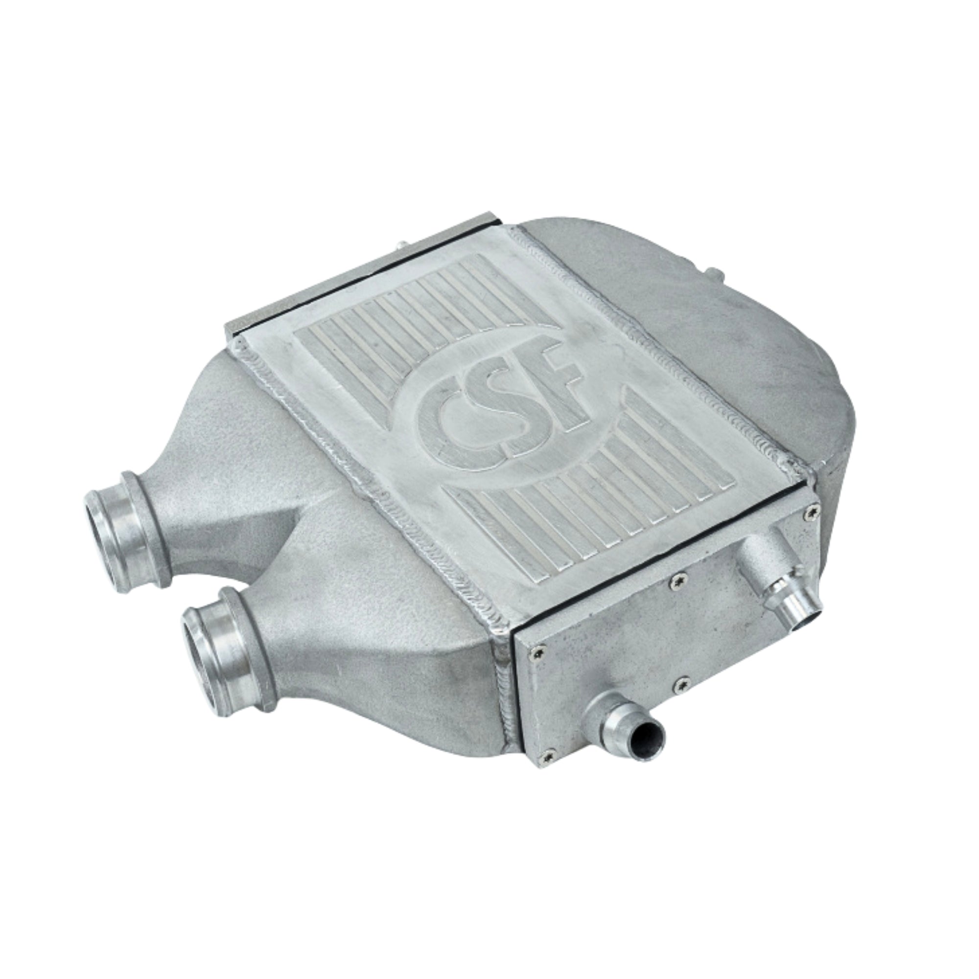 High-performance CSF top mount charge air cooler for 2014 BMW M3/M4 F8X – durable raw aluminum construction
