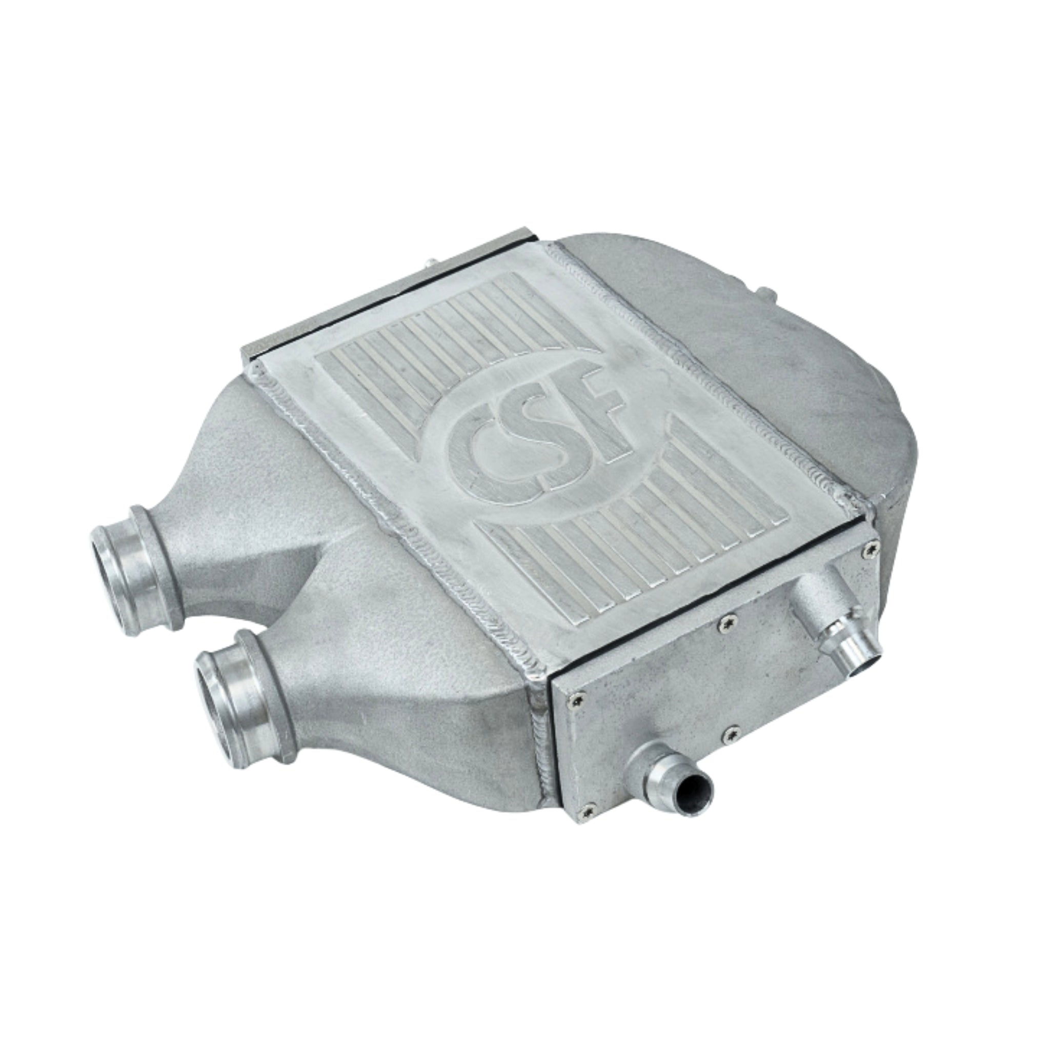 High-performance CSF top mount charge air cooler for 2014 BMW M3/M4 F8X – durable raw aluminum construction

