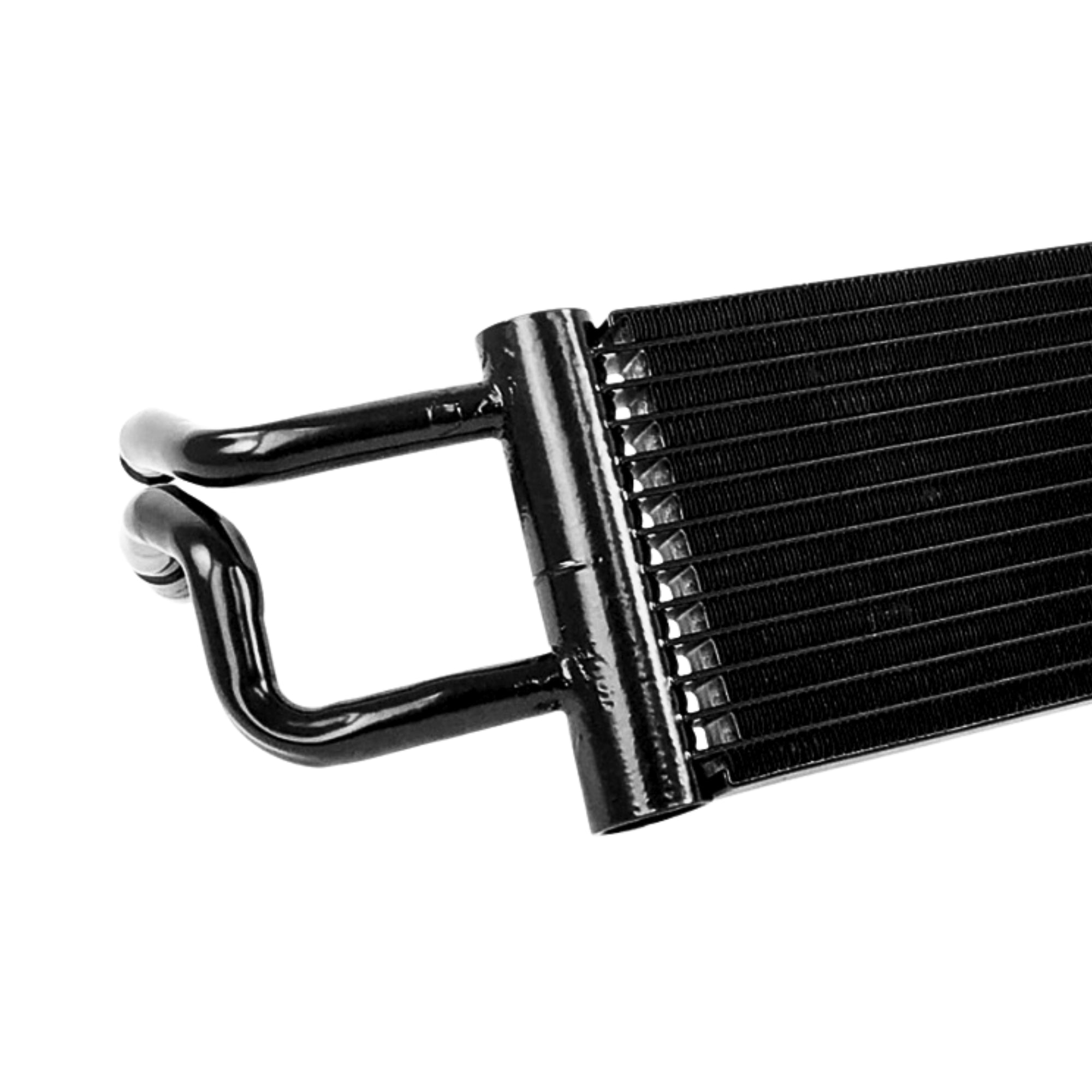 Close-up of a black metal belt buckle on a white background from CSF