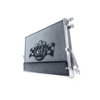 Car radiator with a visible brand logo on a white background