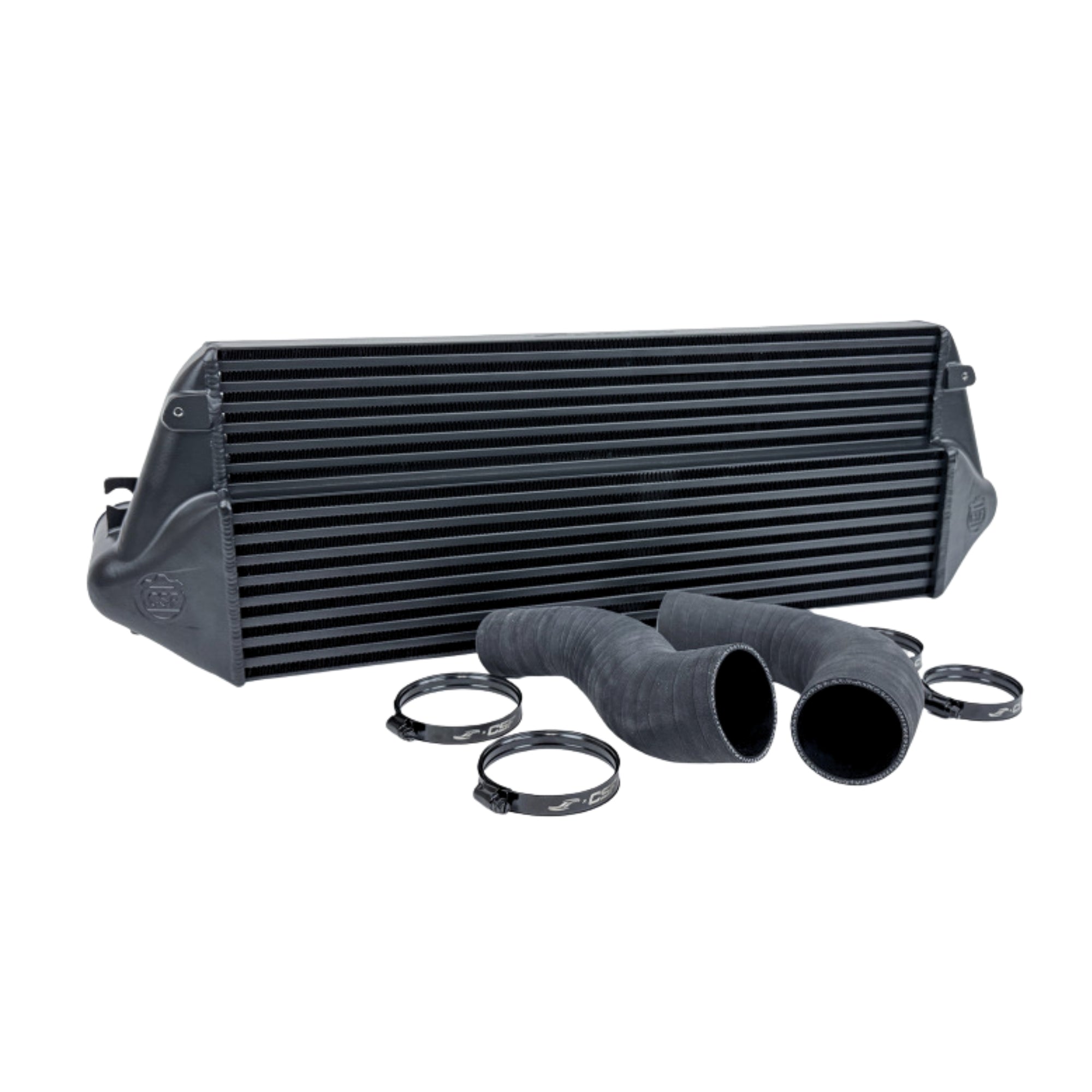 CSF 2023 Toyota GR Corolla stepped core intercooler system – high-performance black finish for optimal cooling

