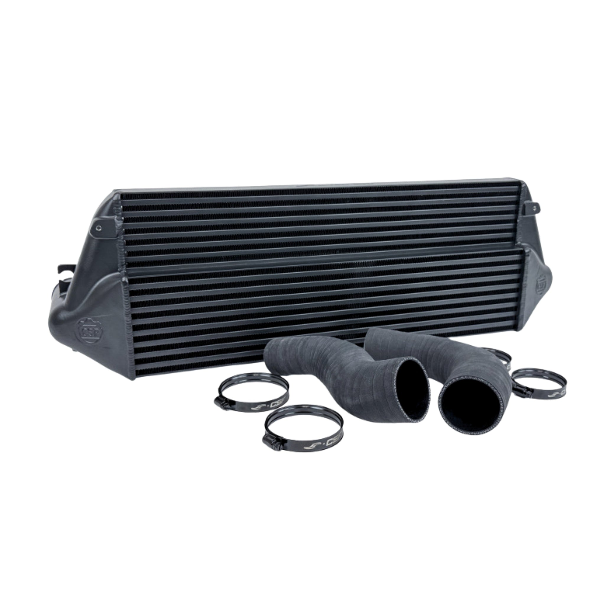 CSF 2023 Toyota GR Corolla stepped core intercooler system – high-performance black finish for optimal cooling
