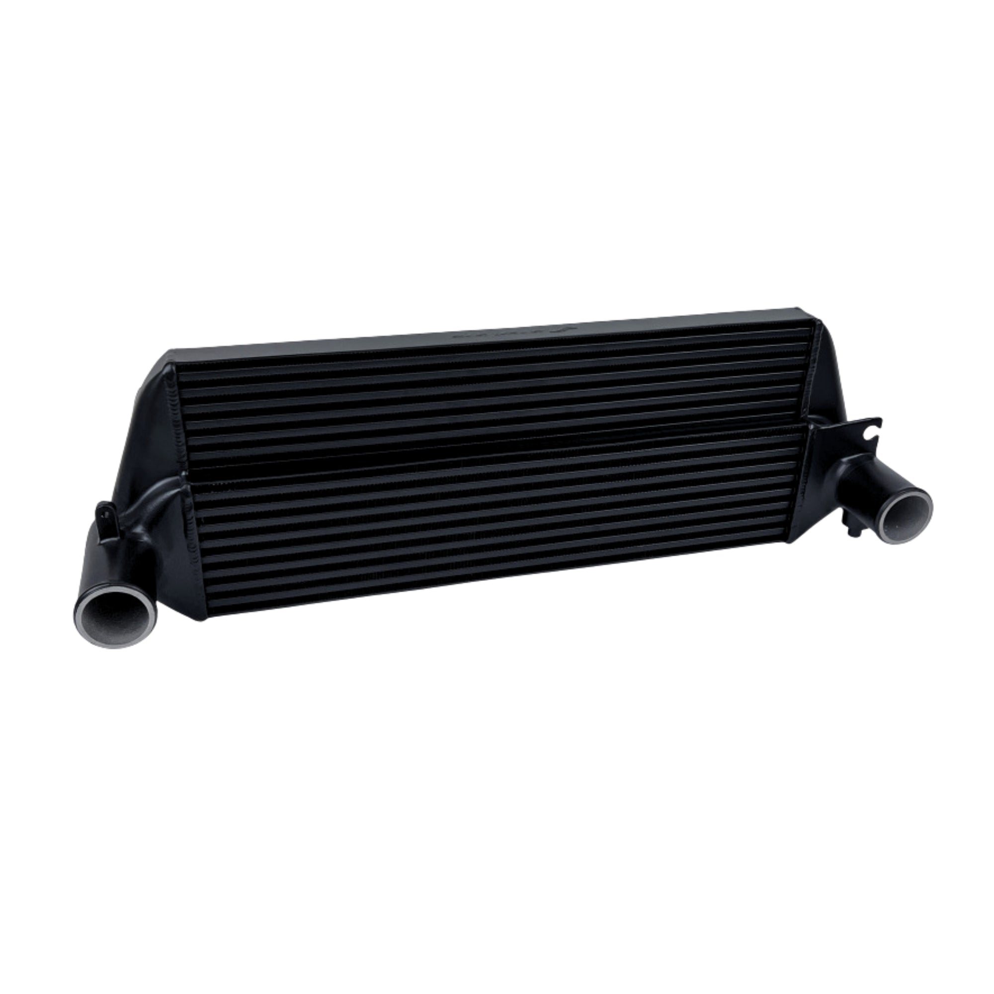 Black intercooler on a white background