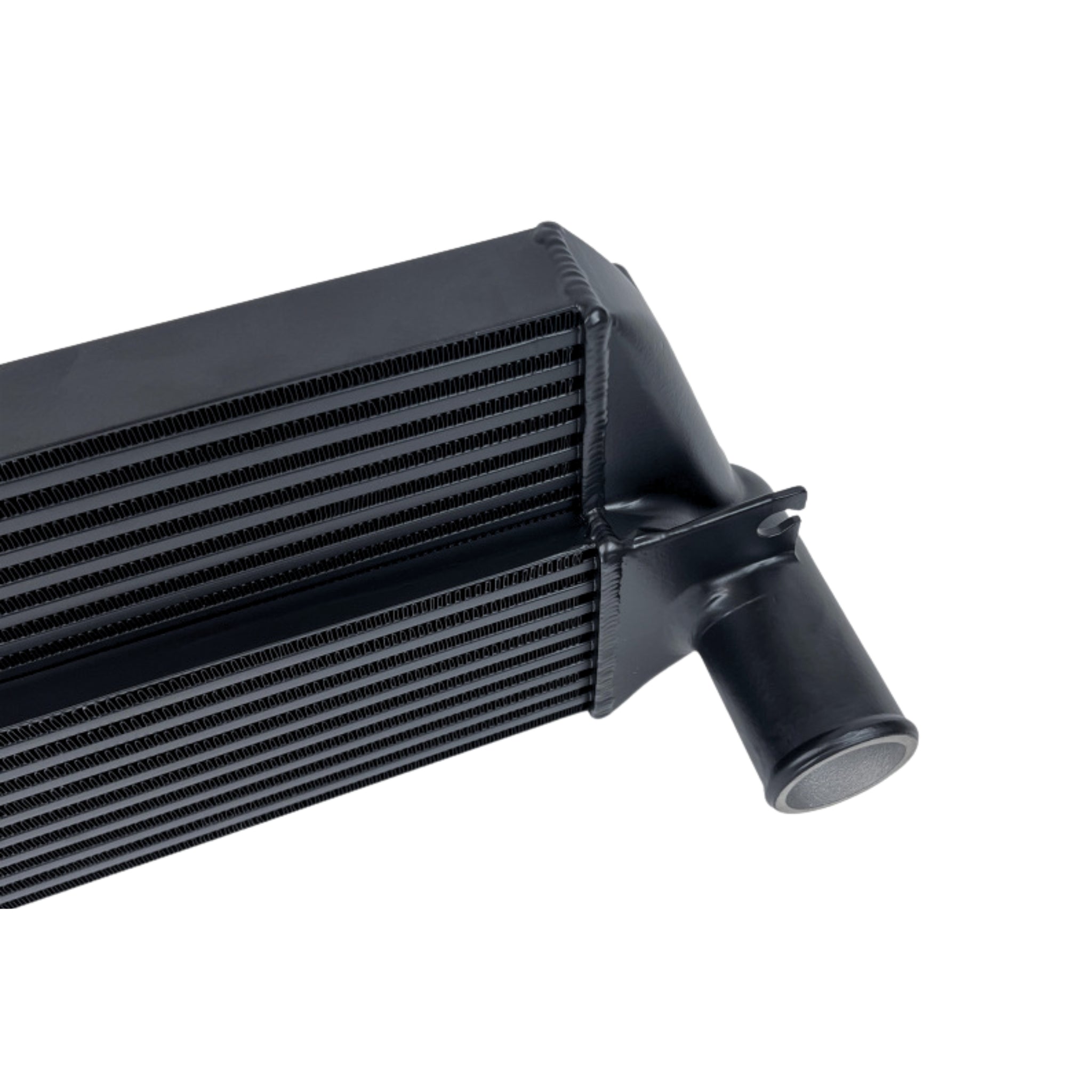 High-efficiency CSF stepped core intercooler system for 2023 Toyota GR Corolla – black finish for durability and heat dissipation
