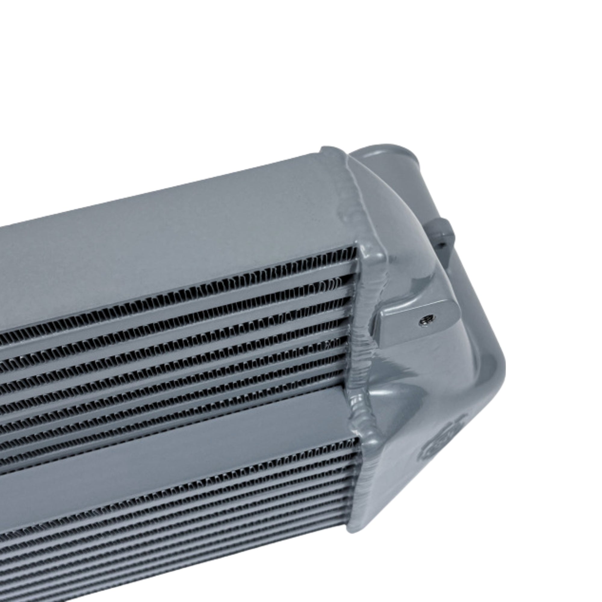 Close-up of a radiator on a white background