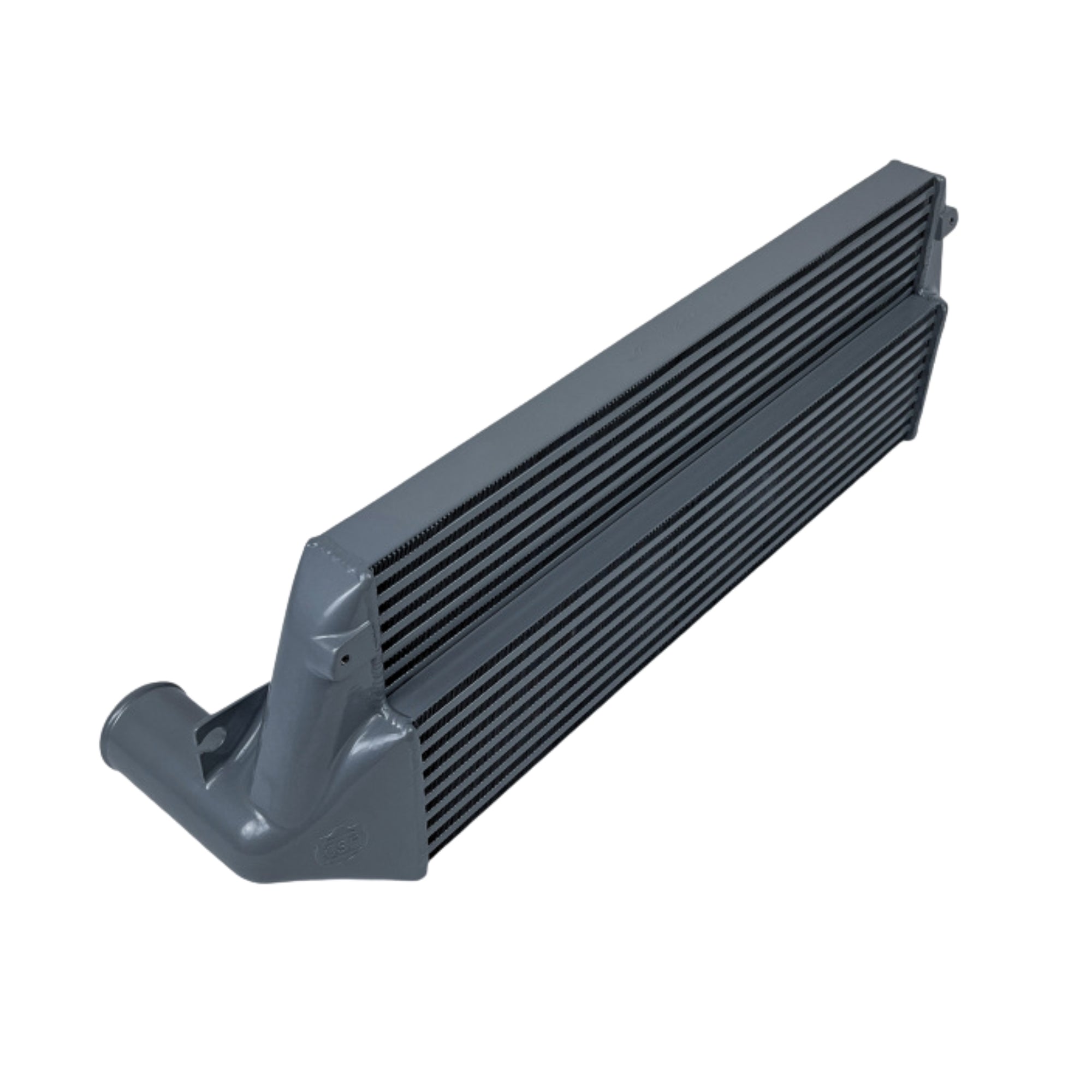 Gray intercooler on a white background