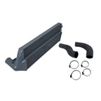 Car intercooler kit with pipes and clamps on a white background