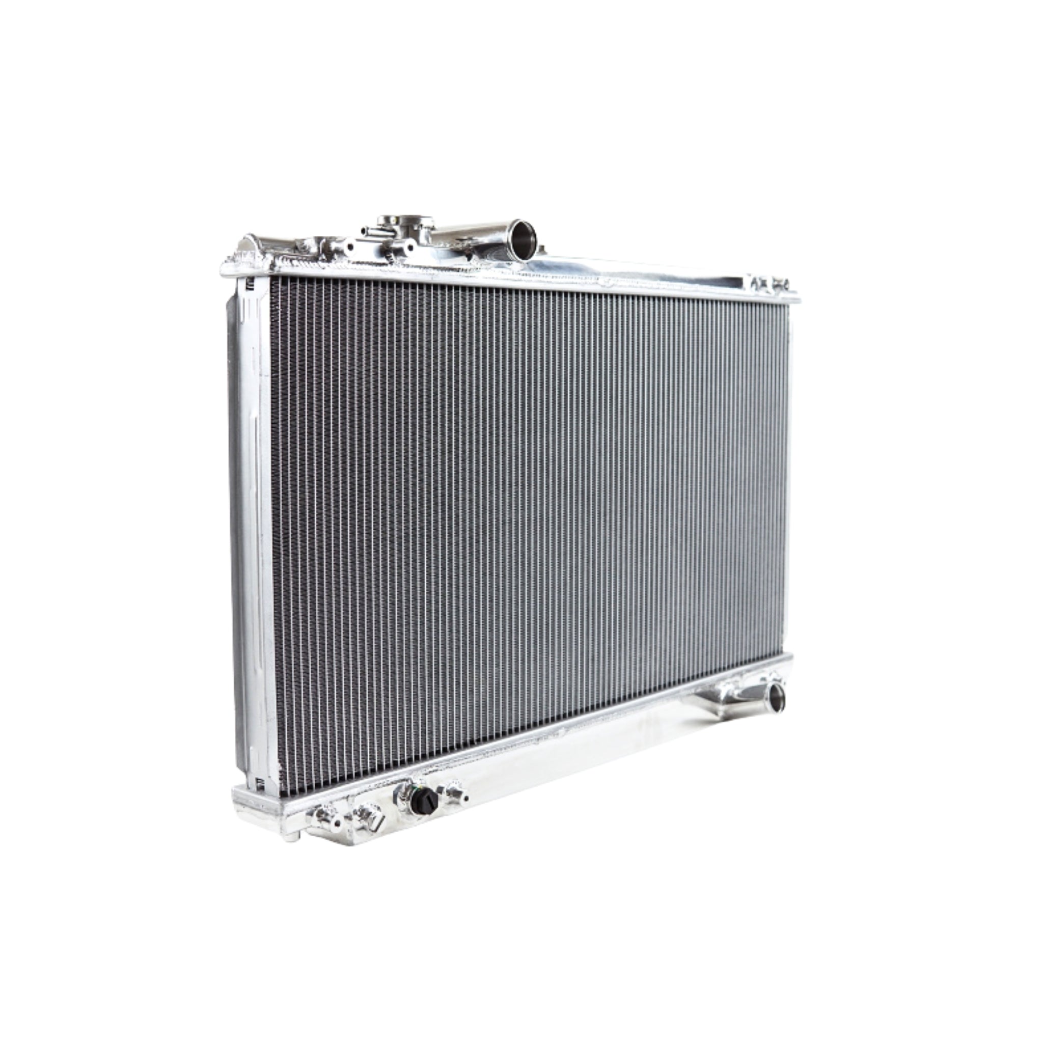 Metallic radiator on a white background
