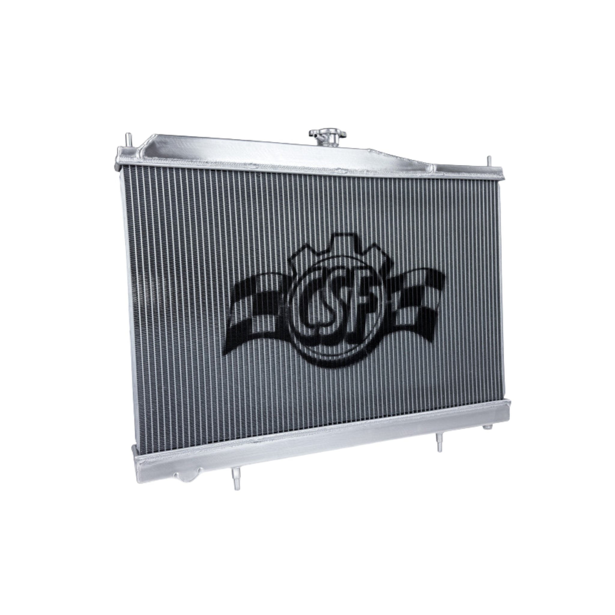GTR Nissan CSF radiator with a brand logo on a white background