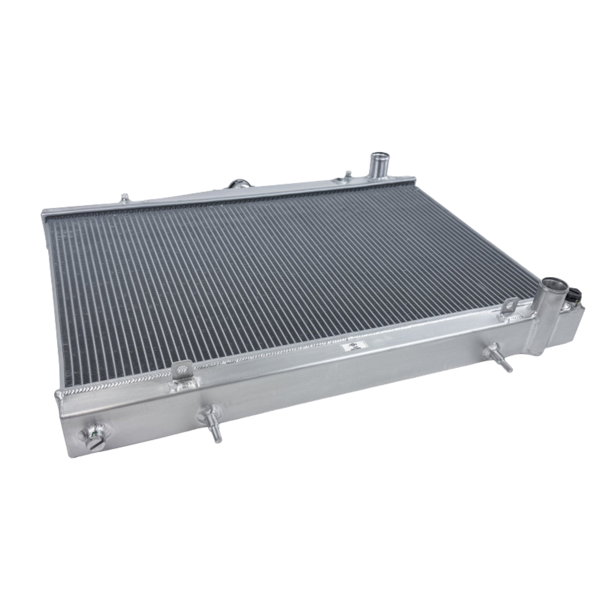 Metallic radiator on a white background