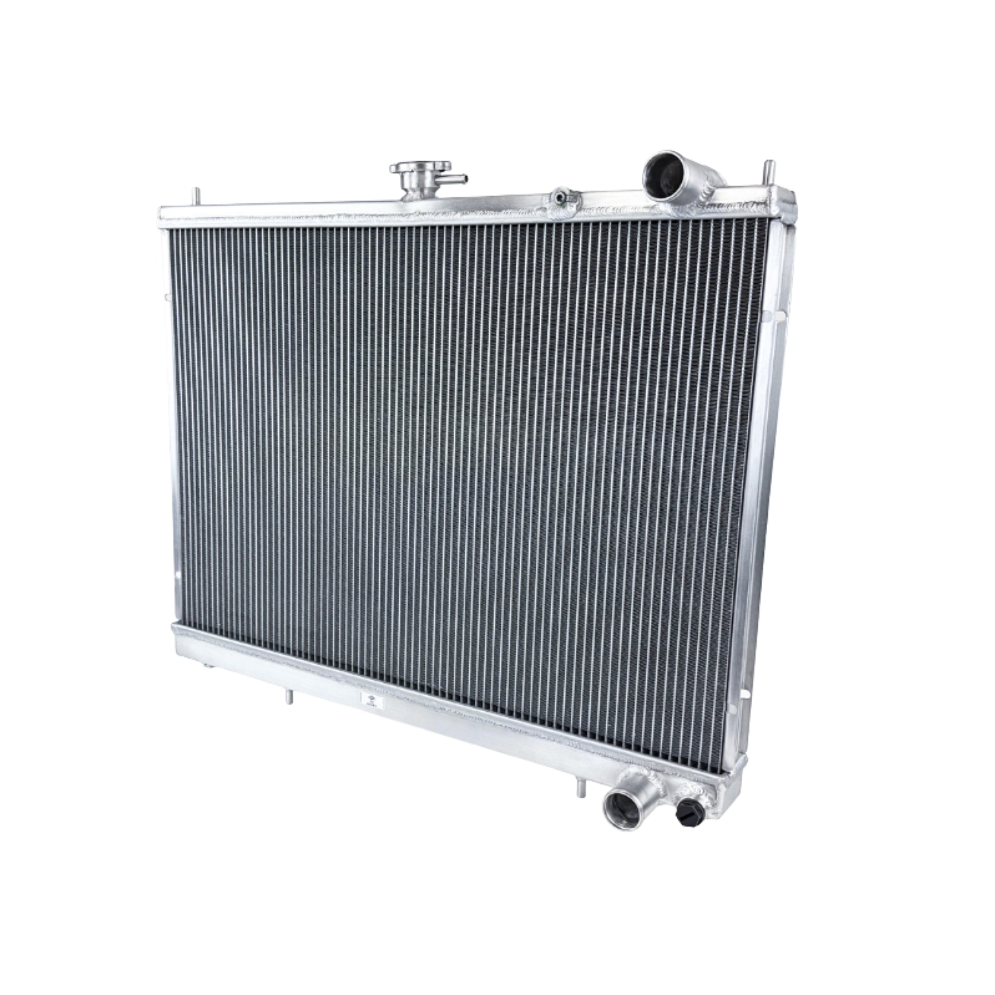 Metallic radiator on a white background