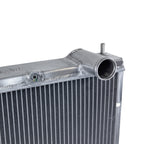 Metallic radiator on a white background