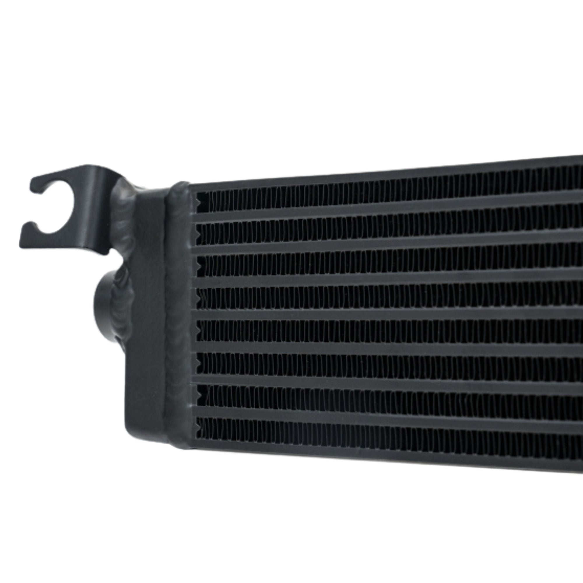 E30 Black radiator on a white background