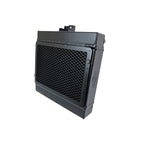 Black radiator on a white background