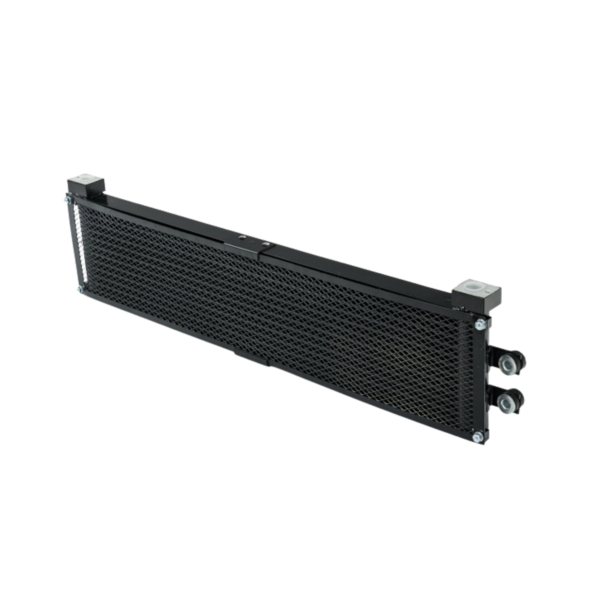 BMW Black metal radiator on a white background