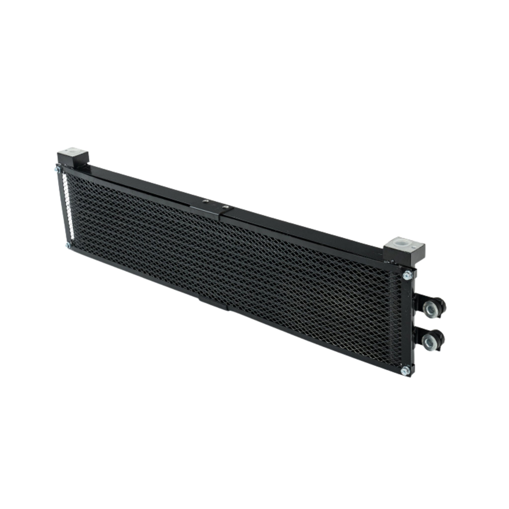 BMW Black metal radiator on a white background