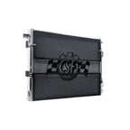 BMW M4 front mount heat exchanger with a brand logo on a white background