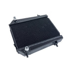 Black radiator on a white background